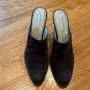 Unisa Dark Brown Suede Mules